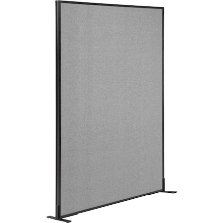 Interion By Global Industrial Interion Freestanding Office Partition Panel, 48-1/4inW x 96inH, Gray 695789FGY